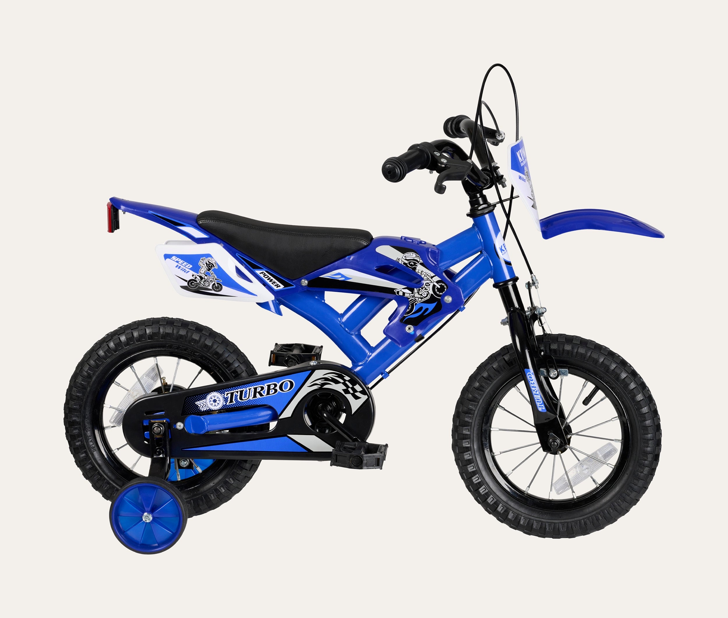 Kinderfiets Crossmotor Blauw 12 Inch – Turbo