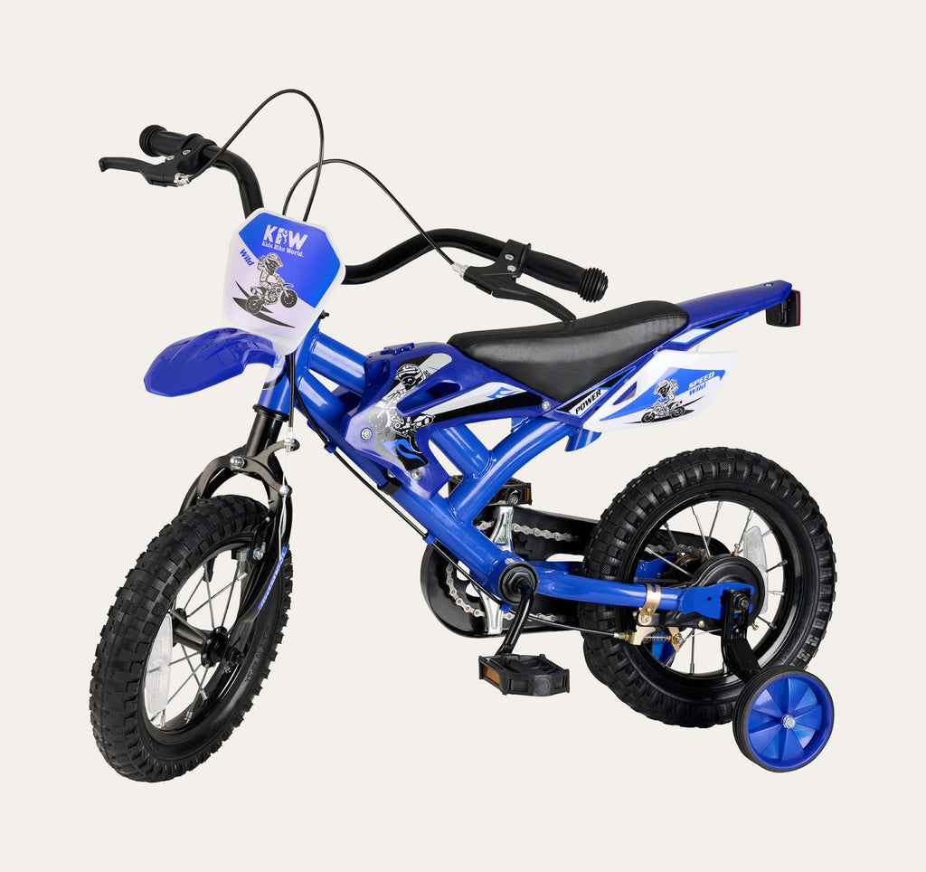 Kinderfiets Crossmotor Blauw 12 Inch – Turbo